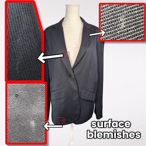 Eddie Bauer Wool Blend Blazer Navy Blue Jacket Size 10 - Picture 10 of 10